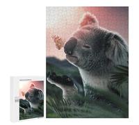Rompecabezas 500 PCS para Adolescentes The Koala and Butterfly Rompecabezas para Adultos Juego Familiar Decoración del Hogar para Cumpleaños, Navidad 500 PCS
