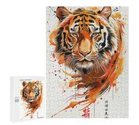 Rompecabezas 500 PCS para Adolescentes The Majesty of The Tiger Rompecabezas para Adultos Juguete Decoración De Pared Difícil Difícil Desafiante De Completar 500 PCS