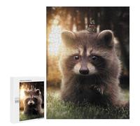 Rompecabezas 500 PCS para Adolescentes The Raccoon and Butterfly Rompecabezas Juego De Ingenio Aliviador De Estrés Desafiante para Completar 500 PCS