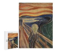 Rompecabezas 500 PCS para Adolescentes The Scream Rompecabezas para Adultos Juego Familiar Una Obra De Arte como Regalo para Toda La Familia 500 PCS