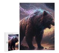 Rompecabezas 500 PCS para Adolescentes Thundering Beast The Electric Bear Rompecabezas para Adultos Juegos Relajantes Decoración del Hogar Cumpleaños Y Navidad 500 PCS