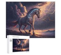 Rompecabezas 500 PCS para Adolescentes Thundering Horse Lightning Storm Rompecabezas para Adultos Juguetes De Bricolaje Análisis Y Lógica Trato como Regalos para Toda La Familia 500 PCS