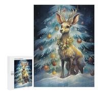 Rompecabezas 500 PCS para Adolescentes Tiny Reindeer Christmas Rompecabezas para Adultos Juego Familiar Una Obra De Arte como Regalo para Toda La Familia 500 PCS