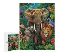 Rompecabezas 500 PCS para Adolescentes Tropical Jungle Safari-1 Rompecabezas para Adultos Mejora La Memoria Interacción Entre Padres E Hijos Juguete Juego Intelectual 500 PCS