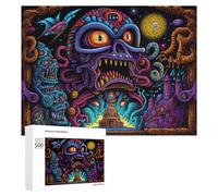 Rompecabezas 500 PCS para Adolescentes Vibrant Fantasy Creature Illustration Rompecabezas para Adultos Juego De Ingenio Análisis Y Lógica 500 PCS