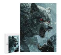 Rompecabezas 500 PCS para Adolescentes Viking Fenrir Wolf Rompecabezas para Adultos Juego Práctico Decoración del Hogar Cumpleaños Y Navidad 500 PCS
