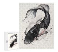 Rompecabezas 500 PCS para Adolescentes Vintage Japanese Koi Fish Rompecabezas para Adultos Juegos De Relajación Vacaciones En Casa Matar El Tiempo 500 PCS