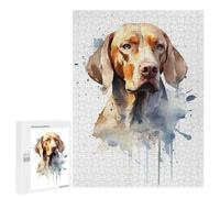 Rompecabezas 500 PCS para Adolescentes Watercolor Plott Dog Rompecabezas Juegos Familiares Ensamblaje De Patrones Cumpleaños Y Navidad 500 PCS