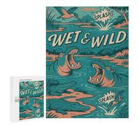 Rompecabezas 500 PCS para Adolescentes Wet & Wild River Creatures Comic Rompecabezas DIY Juguetes Una Obra De Arte como Regalo para Toda La Familia 500 PCS