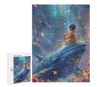 Rompecabezas 500 PCS para Adolescentes Whale, Child, Flower, Fantasy, Sky Rompecabezas para Adolescentes Pero Divertido Y Humorístico Desafío Educativo Juguete Juego Intelectual 500 PCS