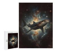 Rompecabezas 500 PCS para Adolescentes Whale Shark in Galaxy Rompecabezas para Adultos Juguetes DIY para La Diversión Familiar Ayuda A Ejercitar El Cerebro 500 PCS