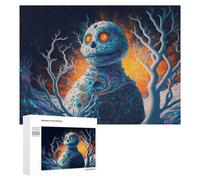 Rompecabezas 500 PCS para Adolescentes Whimsical Ghostly Figure in A Surreal Forest Rompecabezas para Adultos Juegos Divertidos Una Obra De Arte Ayuda A Ejercitar El Cerebro 500 PCS