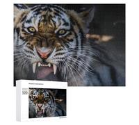 Rompecabezas 500 PCS para Adolescentes Wild Tiger Roar Nature's Power Display Rompecabezas para Adultos Juguete Decoración De Pared Mejora La Memoria Ayuda A Ejercitar El Cerebro 500 PCS