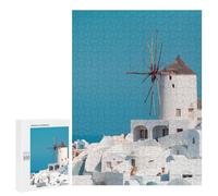 Rompecabezas 500 PCS para Adolescentes Windmill in Santorini Rompecabezas para Adultos Juego Familiar Una Obra De Arte como Regalo para Toda La Familia 500 PCS