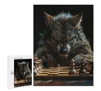 Rompecabezas 500 PCS para Adolescentes Wolf Chess Rompecabezas para Adultos Juego Práctico Arte De Pared Desafiante De Completar 500 PCS