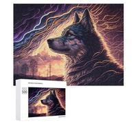 Rompecabezas 500 PCS para Adolescentes Wolf Spirit Art Print Rompecabezas para Adolescentes Juguetes DIY Decoración De Pared Ayuda A Ejercitar El Cerebro 500 PCS