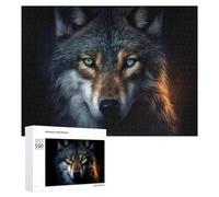 Rompecabezas 500 PCS para Adolescentes Wolf Spirit Digital Art Rompecabezas para Adolescentes Juegos Divertidos Ensamblaje De Patrones Ayuda Al Cerebro A Ejercitarse 500 PCS
