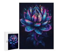Rompecabezas 500 PCS para Adolescentes Wonderful Lotus Flower Rompecabezas para Adultos Juego Familiar Decoración del Hogar para Cumpleaños, Navidad 500 PCS