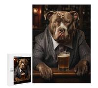 Rompecabezas 500 PCS para Adolescentes XL Bulldog at The Bar Rompecabezas para Adultos Juguete Decoración De Pared Difícil Difícil Desafiante De Completar 500 PCS