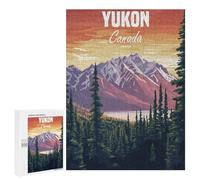 Rompecabezas 500 PCS para Adolescentes Yukon Canada Mountain Landscape Rompecabezas para Adultos Juguetes DIY para La Diversión Familiar Ayuda A Ejercitar El Cerebro 500 PCS