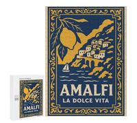 Rompecabezas 500 PCS para Adultos Amalfi Coast Travel Poster Rompecabezas Juguetes Antiestrés para La Diversión Familiar Oferta como Regalos para Toda La Familia 500 PCS