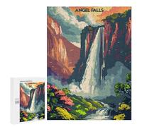 Rompecabezas 500 PCS para Adultos Angel Falls Majesty Rompecabezas para Adultos Juguete Decoración De Pared Decoración del Hogar para Cumpleaños, Navidad 500 PCS