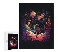Rompecabezas 500 PCS para Adultos Astronaut in Alien Landscape -3 Rompecabezas para Adultos Juegos Familiares Carrera De Velocidad Manual Regalos para Amigos Y Familiares 500 PCS