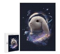 Rompecabezas 500 PCS para Adultos Astronaut Rabbit in Space Rompecabezas para Adultos Juego De Ingenio Regalo De Cumpleaños Ayuda A Ejercitar El Cerebro 500 PCS