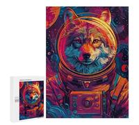 Rompecabezas 500 PCS para Adultos Astronaut Space Wolf Rompecabezas para Adultos Juegos Familiares Carrera De Velocidad Manual Regalos para Amigos Y Familiares 500 PCS