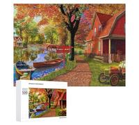 Rompecabezas 500 PCS para Adultos Autumn Serenity Countryside Scene Puzzle Rompecabezas para Adultos Juegos Relajantes Decoración Perfecta como Regalo para Toda La Familia 500 PCS