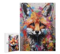 Rompecabezas 500 PCS para Adultos Banksy Fox Graffiti Art Rompecabezas para Adultos Juegos Familiares Carrera De Velocidad Manual Regalos para Amigos Y Familiares 500 PCS