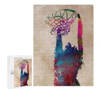 Rompecabezas 500 PCS para Adultos Basketball Player Rompecabezas para Adultos Juegos Divertidos Vacaciones En Casa Matar El Tiempo para Cumpleaños, Navidad 500 PCS