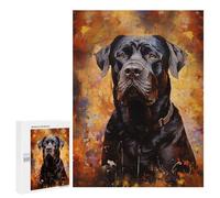Rompecabezas 500 PCS para Adultos Black Cane Corso Dog Rompecabezas para Adultos Juegos Familiares Carrera De Velocidad Manual Regalos para Amigos Y Familiares 500 PCS