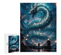 Rompecabezas 500 PCS para Adultos Blue Water Dragon Fantasy Rompecabezas para Adultos Juegos Familiares Carrera De Velocidad Manual Regalos para Amigos Y Familiares 500 PCS
