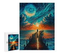 Rompecabezas 500 PCS para Adultos Bridge to Ocean Painting Rompecabezas para Adultos Juguetes De Bricolaje Pero Divertidos Y Humorísticos para Cumpleaños, Navidad 500 PCS