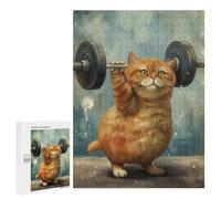 Rompecabezas 500 PCS para Adultos Cat Funny Training Strong Rompecabezas para Adultos Juego De Ingenio Regalo De Cumpleaños Ayuda A Ejercitar El Cerebro 500 PCS