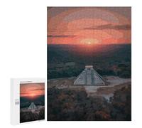 Rompecabezas 500 PCS para Adultos Chichén Itzá Meksiko Rompecabezas para Adultos Juegos Familiares Carrera De Velocidad Manual Regalos para Amigos Y Familiares 500 PCS