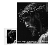 Rompecabezas 500 PCS para Adultos Christ Poster Catholic Rompecabezas para Adultos Juegos Familiares Carrera De Velocidad Manual Regalos para Amigos Y Familiares 500 PCS