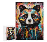 Rompecabezas 500 PCS para Adultos Colorful Abstract Panda Art Rompecabezas para Adultos Juegos Relajantes Decoración Perfecta como Regalo para Toda La Familia 500 PCS