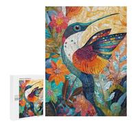 Rompecabezas 500 PCS para Adultos Colorful Hummingbird Art Print-1 Rompecabezas para Adultos Alivia El Estrés Desafío para Completar Regalos para Reducir El Estrés 500 PCS