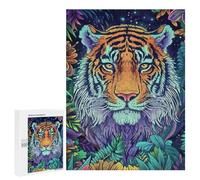 Rompecabezas 500 PCS para Adultos Colorful Tiger Jungle Rompecabezas para Adultos Juguete Decoración De Pared Decoración del Hogar para Cumpleaños, Navidad 500 PCS