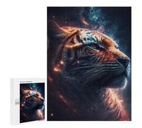 Rompecabezas 500 PCS para Adultos Cosmic Tiger Portrait-6 Rompecabezas para Adultos Juegos Familiares Carrera De Velocidad Manual Regalos para Amigos Y Familiares 500 PCS