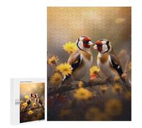 Rompecabezas 500 PCS para Adultos Couple of Bird Goldfinch Rompecabezas para Adultos Juguetes De Bricolaje Pero Divertidos Y Humorísticos para Cumpleaños, Navidad 500 PCS