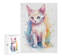 Rompecabezas 500 PCS para Adultos Cute Japanese Bobtail Cat Rompecabezas para Adultos Juegos Divertidos Análisis Y Lógica Cumpleaños 500 PCS