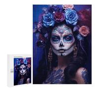 Rompecabezas 500 PCS para Adultos Day of The Dead Beauty Rompecabezas para Adultos Juegos Familiares Carrera De Velocidad Manual Regalos para Amigos Y Familiares 500 PCS