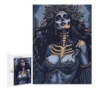 Rompecabezas 500 PCS para Adultos Day of The Dead Woman Rompecabezas para Adolescentes Juguete Decoración De Pared Decoración Desafiante De Completar 500 PCS