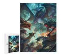 Rompecabezas 500 PCS para Adultos Dragon Battle Royale Rompecabezas para Adultos Juegos Relajantes Corte De Precisión Oferta como Regalo para Toda La Familia 500 PCS