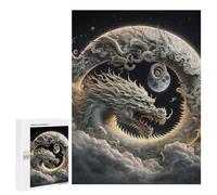 Rompecabezas 500 PCS para Adultos Dragon Moon Sky Art -2 Rompecabezas para Adultos Juegos Relajantes Decoración Perfecta como Regalo para Toda La Familia 500 PCS