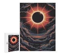 Rompecabezas 500 PCS para Adultos Dramatic Solar Eclipse Art Rompecabezas para Adultos Juguete Decoración De Pared Decoración del Hogar para Cumpleaños, Navidad 500 PCS
