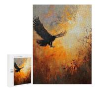Rompecabezas 500 PCS para Adultos Eagle in Flight Oil Painting Rompecabezas para Adultos Juegos Relajantes Corte De Precisión Oferta como Regalo para Toda La Familia 500 PCS